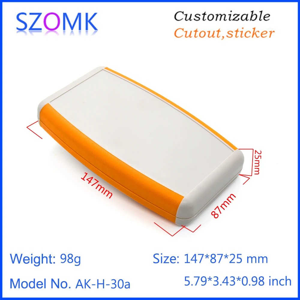 szomk 5V battery handheld plastic enclosure electronics junction box GPS tracker instrument housing case keypad plastic handheld box (13)