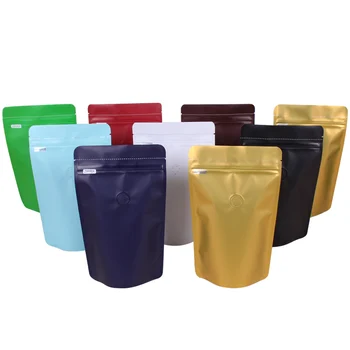 

10pcs Ziplock bags flat bottom Colors Aluminum foil small zip lock plastic bags air valve storage pouch whosales
