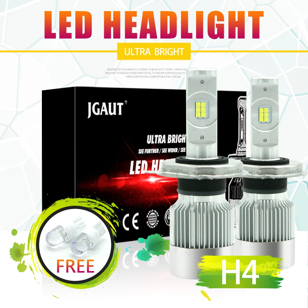

LOAUT R3 Mini 12000LM Headlight H4 H4-3 LED CSP ZES CHIP 96W6000K White High Low Dual Beam PLUG&PLAY Car Hi/Lo Beam Auto Bulbs