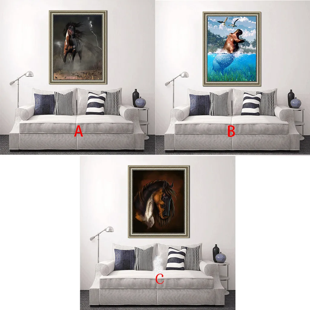 Новая Алмазная картина с лошадью бегемотом 5D Вышивка Картины DIY алмазная