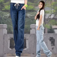 Новинка, зимние свободные, большие размеры, тонкие, прямые, повседневные, джинсовые, широкие брюки