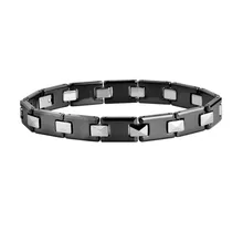 Высокотехнологичные черные керамические и вольфрамовые полированные блестящие браслеты для девочек/TUBR0030L