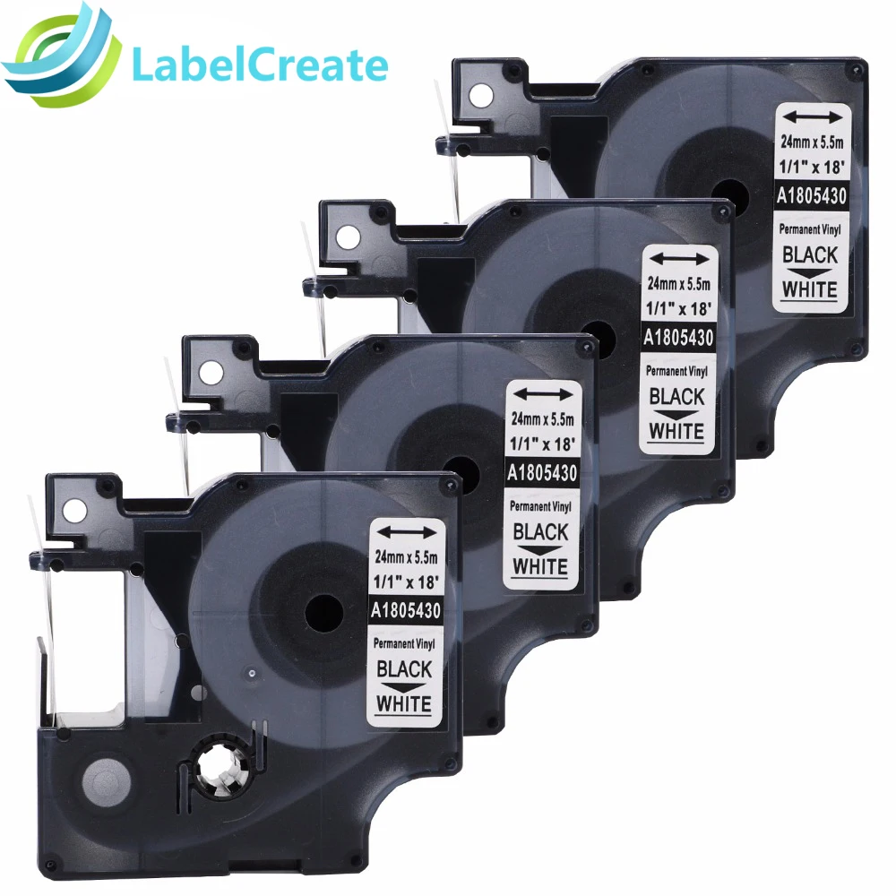 Buy 4 pack Compatible for DYMO Industrial Rhino Label Makers 1805430 24mm x 5
