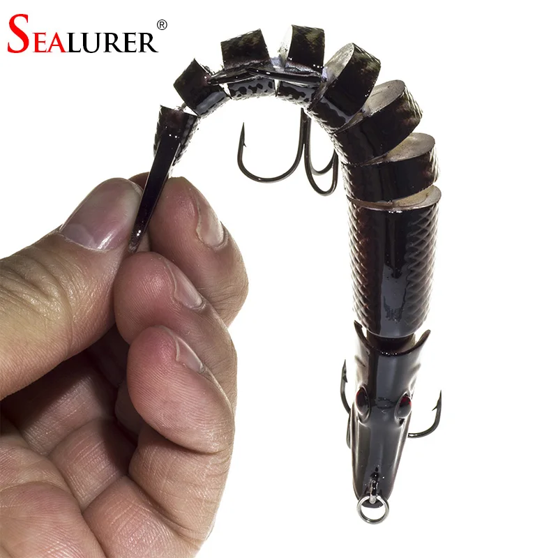 12.5 سنتيمتر 20 جرام 9-segement إيسكا الاصطناعي بايك إغراء موسكي الصيد السحر Swimbait Crankbait الطعم الثابت ملحقات صيد سمك