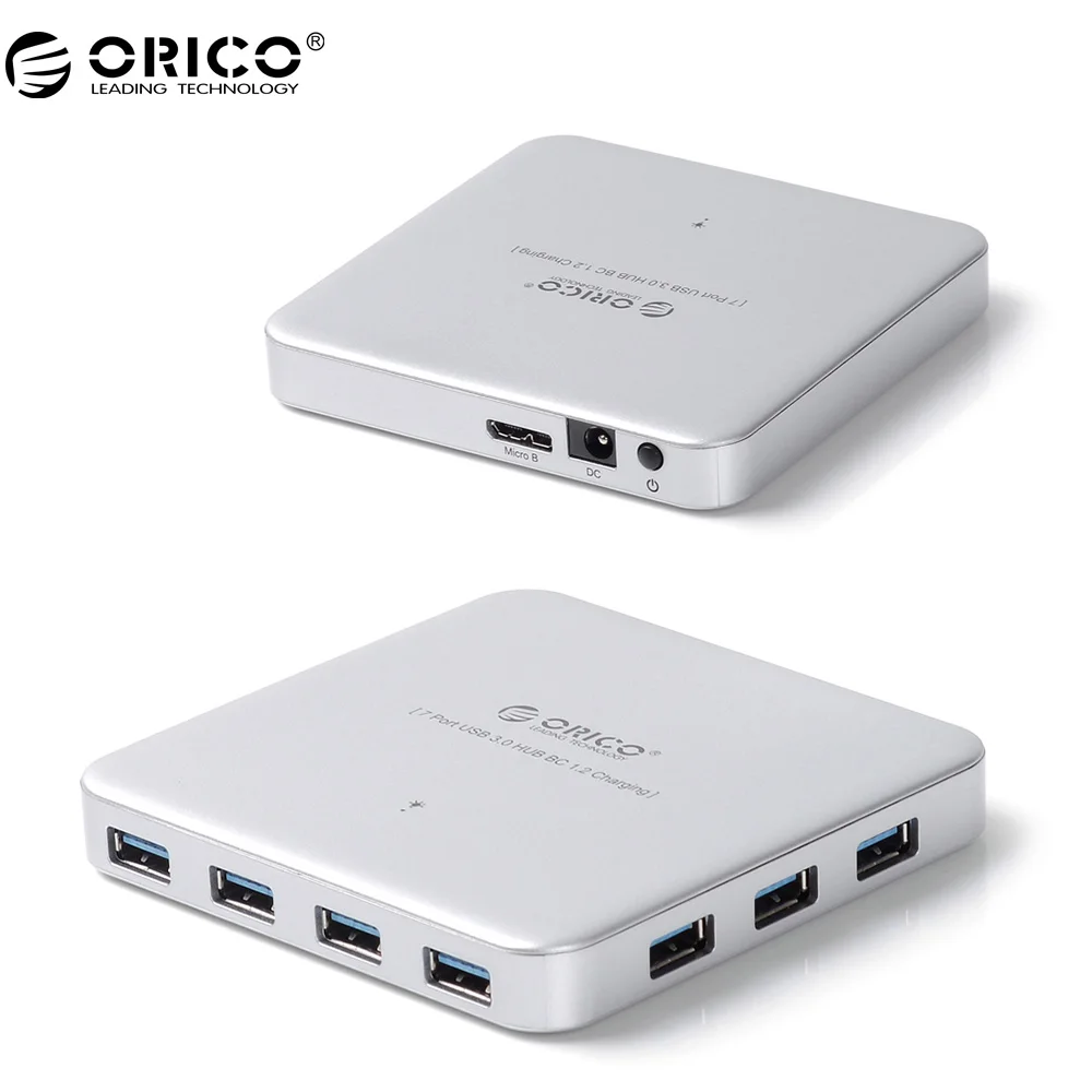 ORICO u3bch7 USB 3.0 зарядки концентратор с Адаптеры питания 7-Порты и разъёмы bc1.2