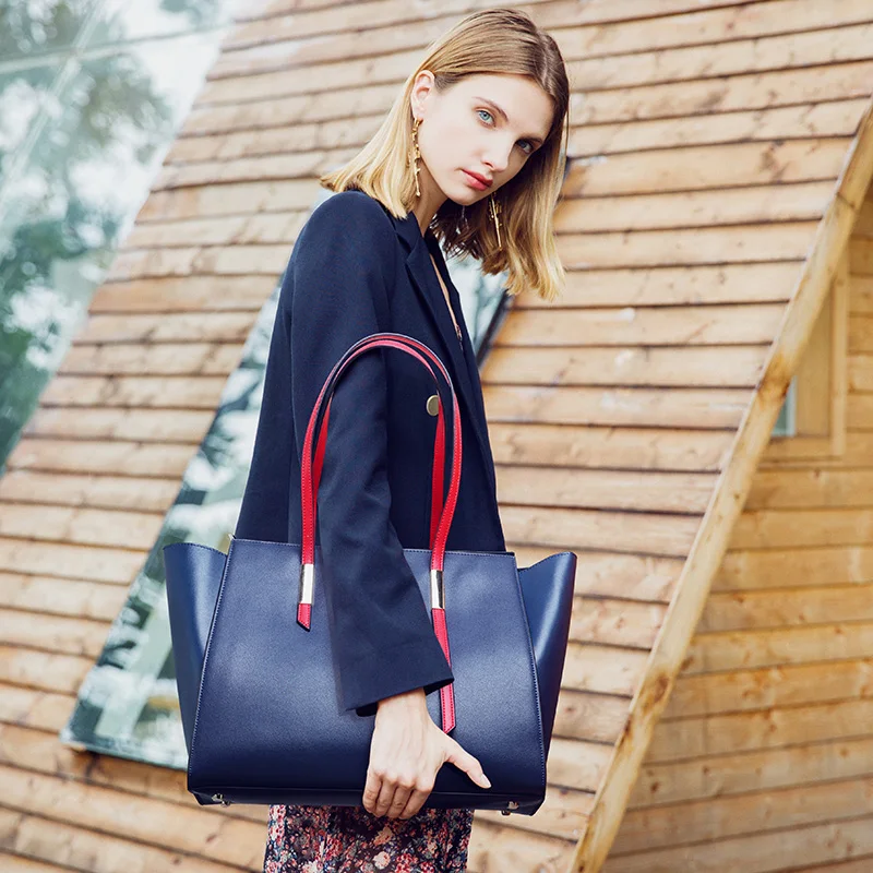 

Women Handbags 2019 Genuine Leather Woman Shoulder Messenger Bags Large Shopper Bag Ladies Women Bag Bucket Fashion tote Handbag