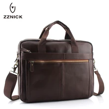 ZZNICK Новая модная мужская сумка из натуральной кожи сумка через плечо известного бренда сумки-мессенджеры Повседневная сумка портфель для ноутбука мужской