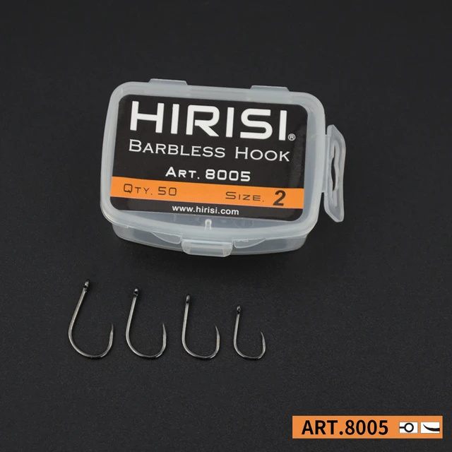 Best Price 50pcs Barbless Carp Fishing Hooks with Eye Design in Japan Bar-bless Made by High Carbon Steel in Box 8005 Best Price 50pcs Barbless Carp Fishing Hooks with Eye Design in Japan Bar-bless Made by High Carbon Steel in Box 8005