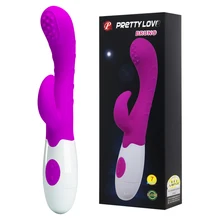 Pretty love 7 function silicone double Powerfull dildo rabbit G spot vibrator fake penis clitoris massager