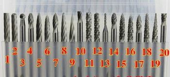 

20 different kinds Tungsten steel Mini electric grinder mini cutter polished head cutter 3*3mm Carbide burrs