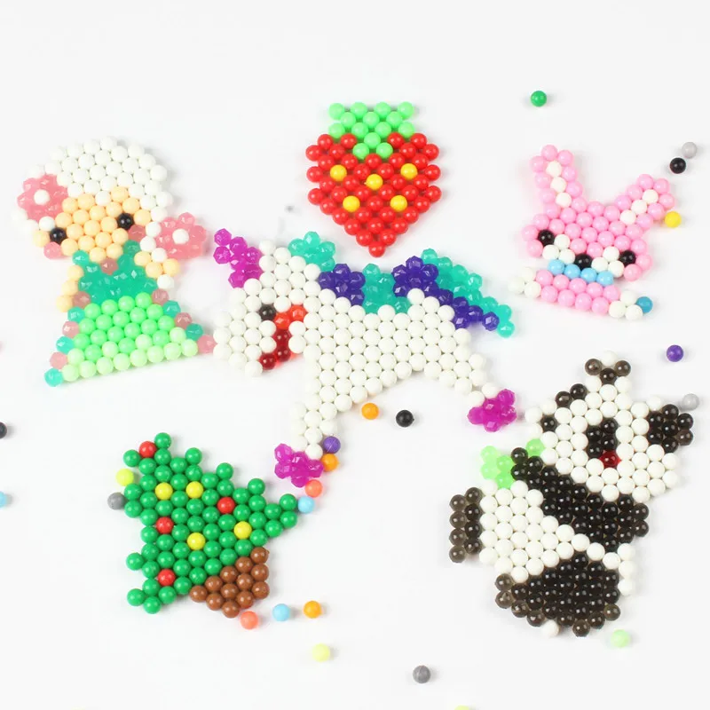 24 Цвет распыления воды бусинами головоломка 3D игрушки для детей Perler бисер запасной блок головоломка Juegos Didacticos Infantiles 200 шт./пакет