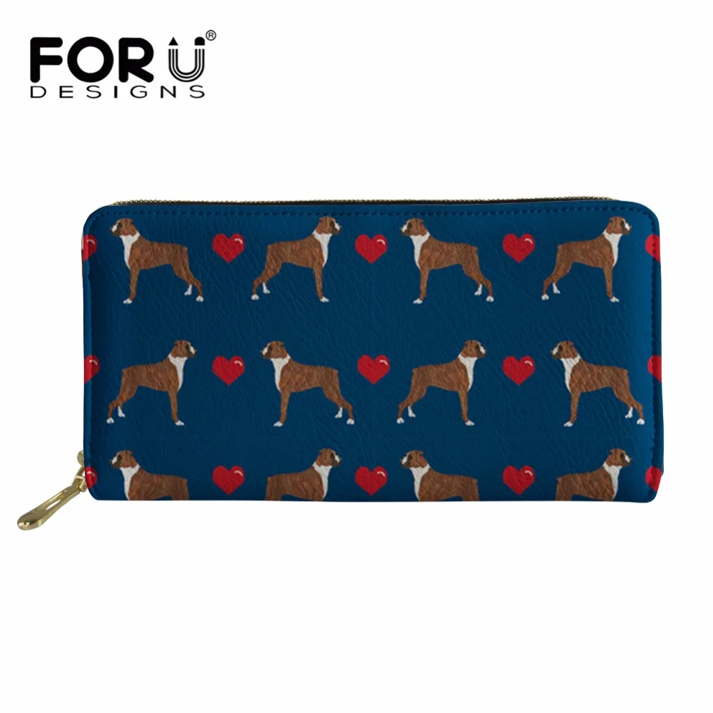 Buy FORUDESIGNS Women's Wallet Boxer Dog Printing