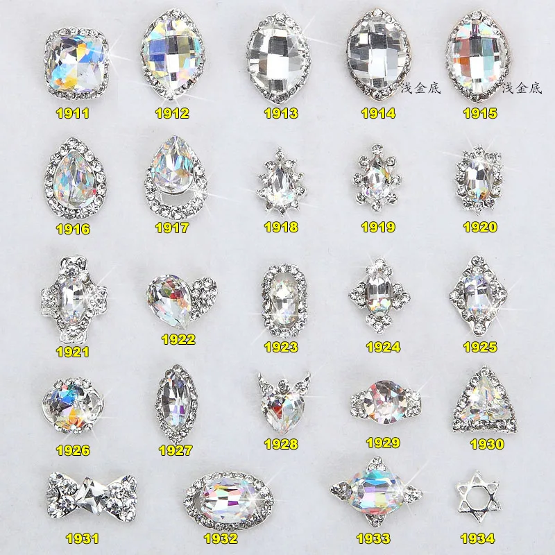 

3D diamond nail art Diamond dressing Big drill Plain bottom crystal nails nail Ornamental jewel rhinestones for nails