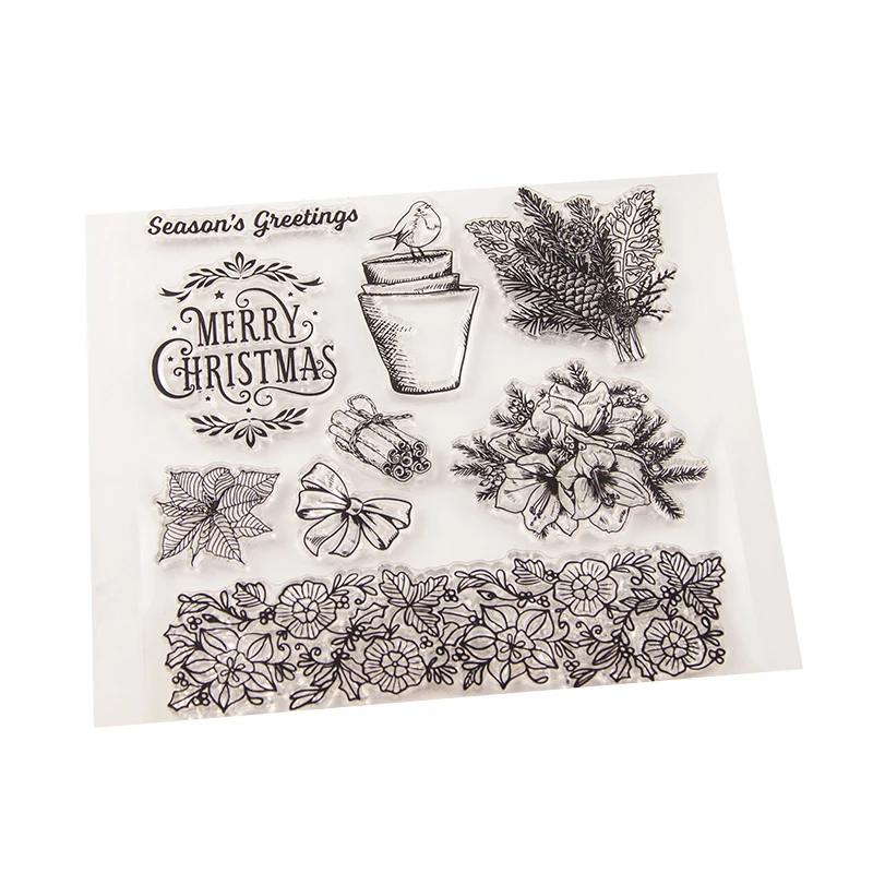 CS1265 15 5x15 5 см записки DIY Фотоальбом счет прозрачной силиконовой резины Merry