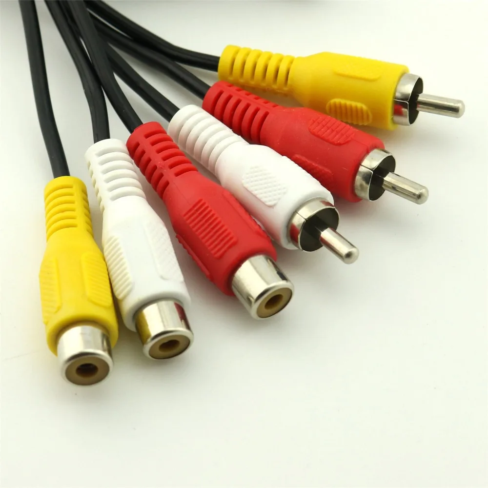 Composite AV Audio Video Cable Male M//M New 24/' L + R + V 3 RCA