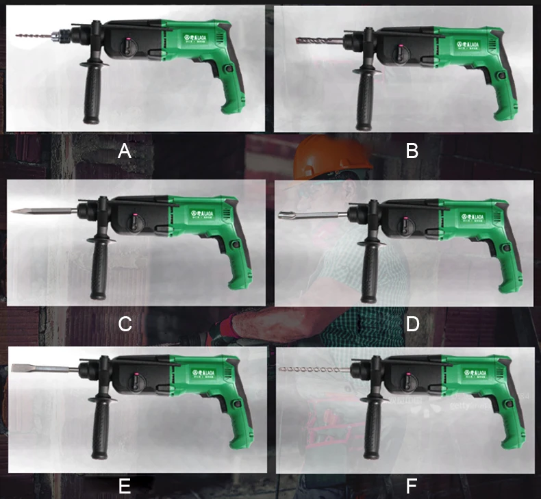 LAOA 800 W Тройной Целью 24 мм мощность электрическая Ударная дрель поворотные молотки выбрать для бурения и рубка