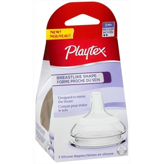 Playtex Breast-Like Nipple Medium Flow Pack - 2
