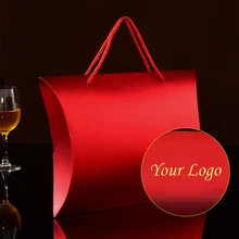 500 шт красный Пользовательский логотип бумажные упаковочные коробки для женщин Одежда для волос бюстгальтер еда шарф полые коробки размер 35 x25x6.5cm