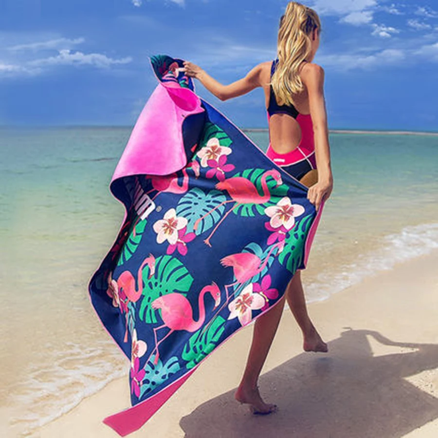 

Travel Tropical Beach Towel Water Absorbent Quick Drying Bath Towels Adult Beach Towel Bath Sunscreen Swimming Towel Pattern B6T