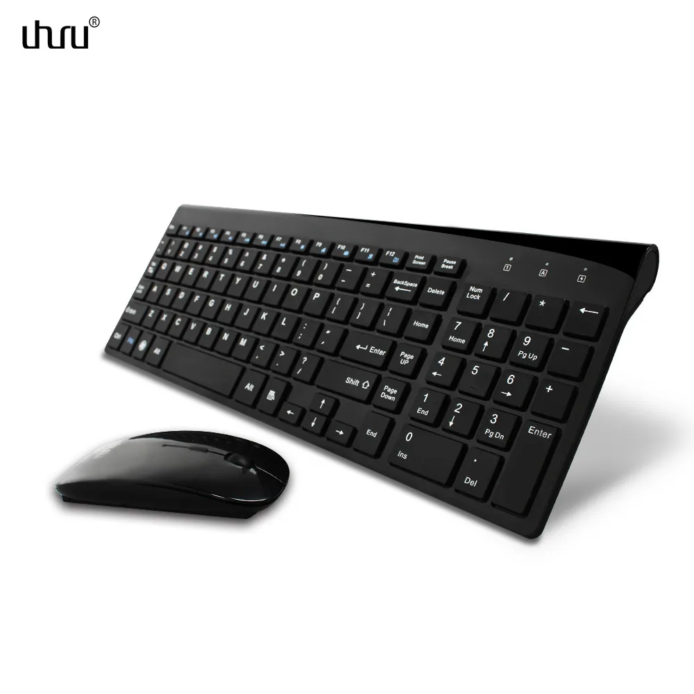 Uhuru Slim 2.4G Wireless Compact Keyboard and Mouse Combo with