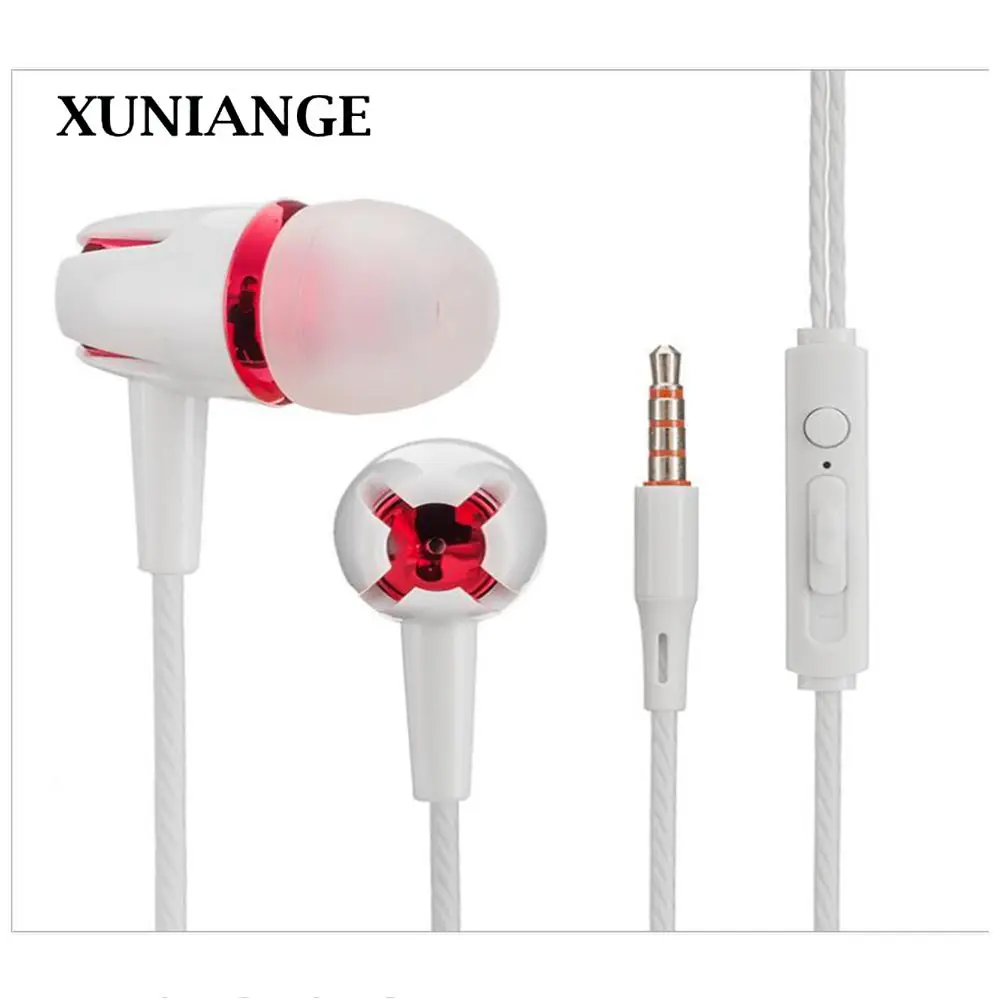 XUNIANG new straight in-ear headphones in-ear for millet Android universal subwoofer headphone remote control XUNIANG new straight in-ear headphones in-ear for millet Android universal subwoofer headphone remote control