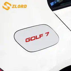 Zlord экстерьера автомобиля нефть и газ топливные баки для мотоциклов Кепки Обложка украшения отделка наклейки для Volkswagen VW Golf 7 MK7 2013-2019