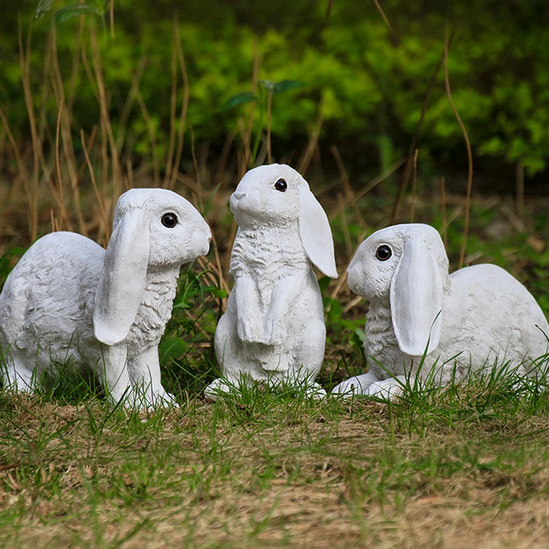 Simulation Resin Sitting Rabbit Home Decoration Handicrafts Creative Animal Rabbit Model Garden And Wedding Decoration Gift Simulation Resin Sitting Rabbit Home Decoration Handicrafts Creative Animal Rabbit Model Garden And Wedding Decoration Gift