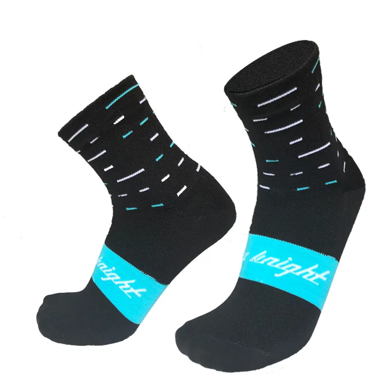 Велосипедные носки мужские и женские профессиональные дышащие спортивные эластичные впитывающие пот велосипедные носки спортивные носки - Цвет: Черный