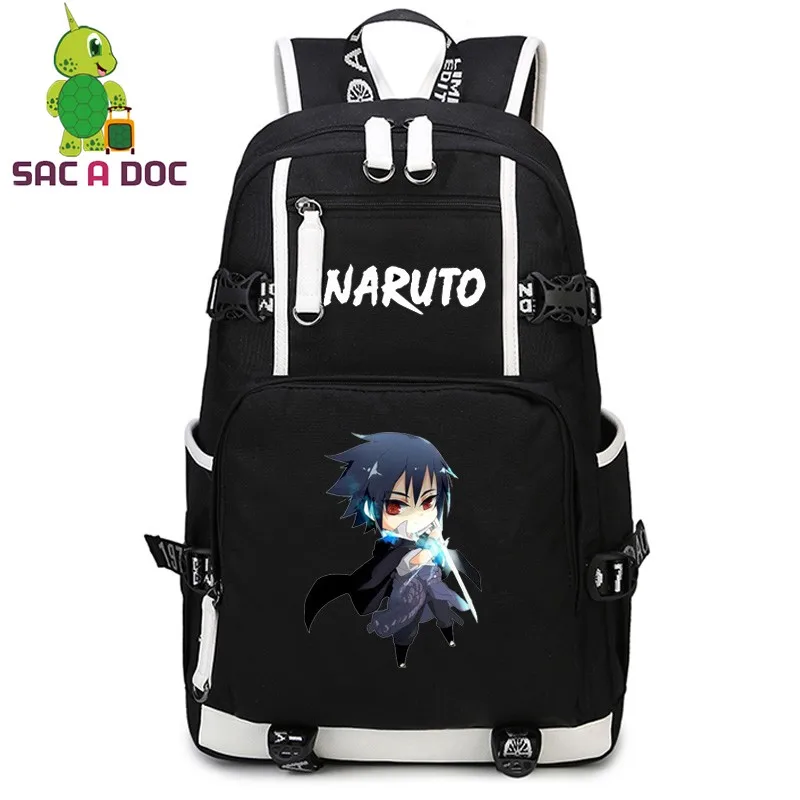 Sasuke Uchiha Cosplay Backpack Anime Naruto Printing School Backpack