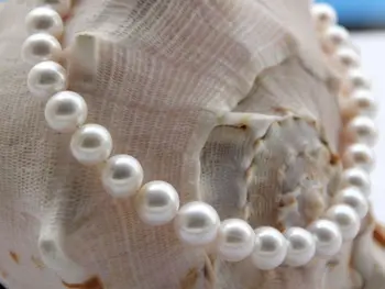 

classic 10-11mm south sea round white pearl necklace 18inch 14kAAAA