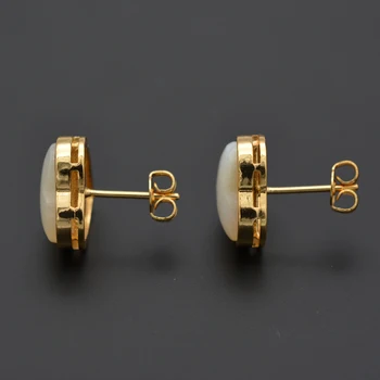 

Love heart-shaped shell earrings gold and black personality cute jewelry to send girlfriend's birthday gift