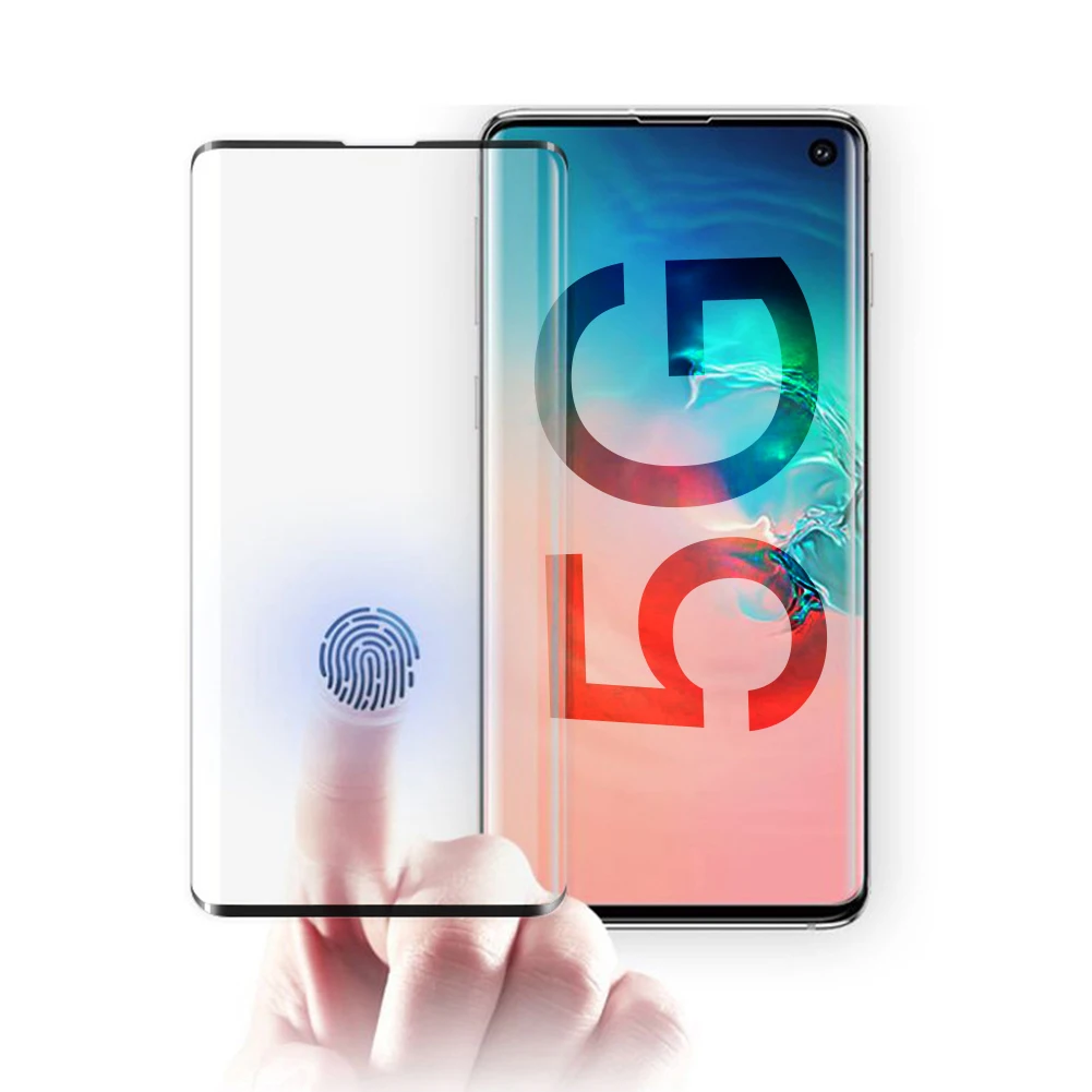 Ультразвуковая Защита для экрана из закаленного стекла Samsung Galaxy S10 Plus 3D изогнутая