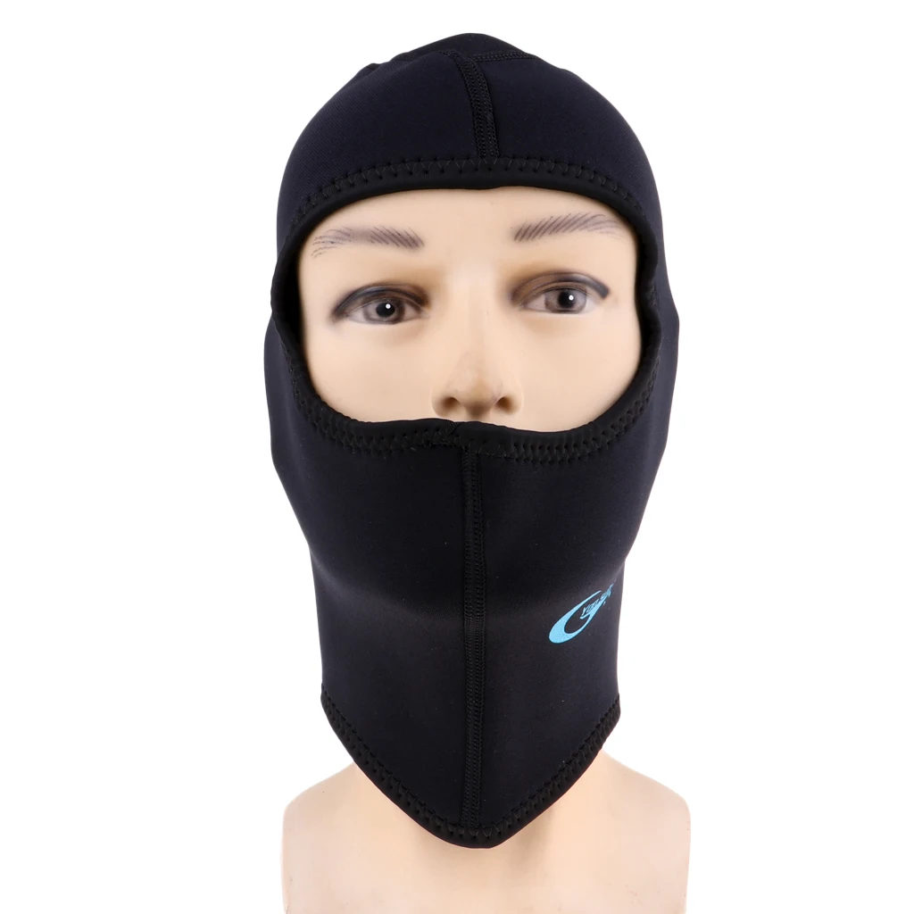 3mm Neoprene Scuba Diving Neck Hat Full Face Mask Wetsuit Snorkeling Bib Hood Surfing Swimming Hood Cap Head Cover for Women Men