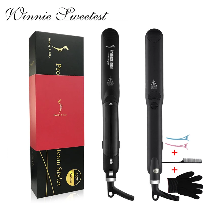 

Professional Ceramic Steam Hair Straightener Fast Heating Hair Flat Iron Vapor hair curler