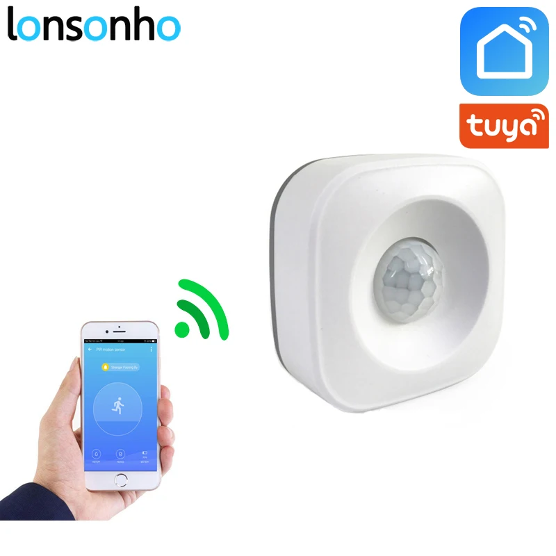 

Lonsonho Smart Wifi Pir Motion Sensor Alarm Infrared Motion Detector Work With IFTTT Smart Life Tuya Smart App