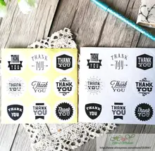 90pcs lot Vintage White Kraft Paper Thank You Stationery label sticker Students DIY Retro Seal sticker