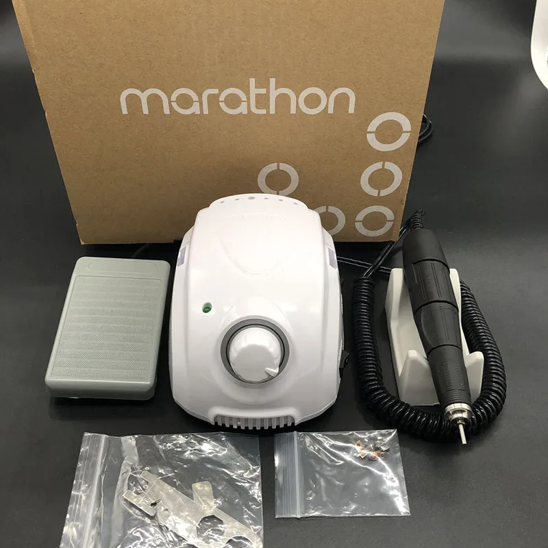 Elétrica do Unha Máquina de Moedura para Ferramentas da Arte para Unhas Lidar com 35000rpm Authent Marathon-champion Broca Forte 210 Micro Motor 3 102l 8 Cheap Brocas elétricas p manicure e acessórios