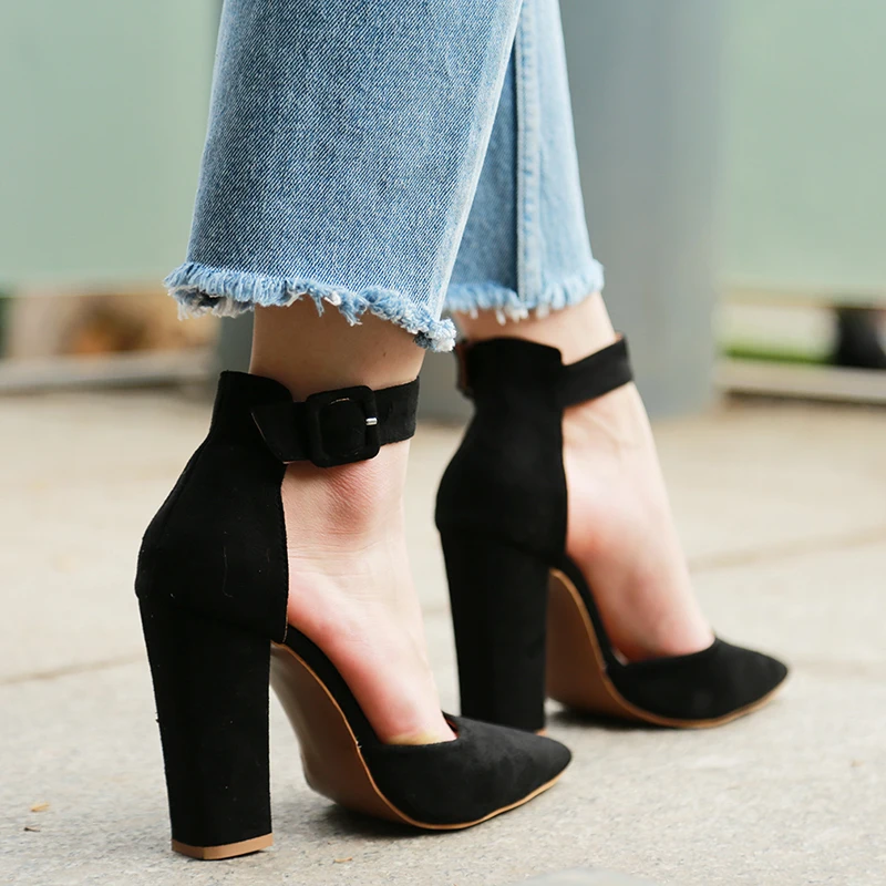 Classic High Heels Ankle Strap Shoes