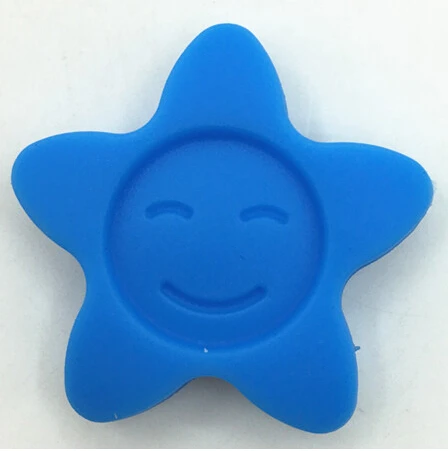 Силиконовые Прорезыватели свободные бусины высшего качества звезда(42 мм) свободные бусины для пищевых продуктов Силиконовые Прорезыватели бусины ожерелья - Цвет: sky blue