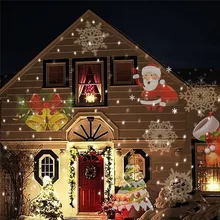 12 Types Christmas Snowflake Projector Outdoor LED Lamp Waterproof Disco Lights Home Garden Star Light Indoor Decoration