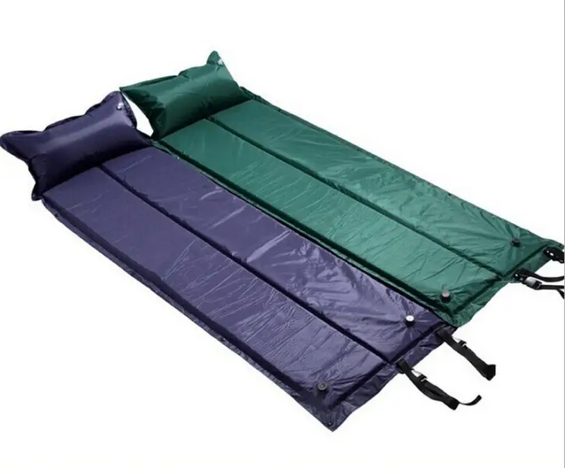Colchoneta para dormir autoinflable para coche con almohada almohadilla para dormir autoinflada cama plegable tienda de campaña individual estera