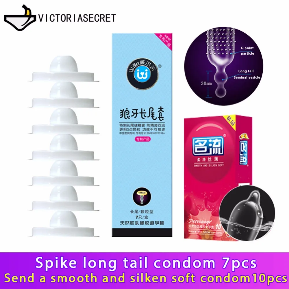 7 PCS Penile Ring Condoms Penis Sleeve Long Lasting Cock Ring Lubricated Condoms Men Contraception Sex Products Sex Toys Dick