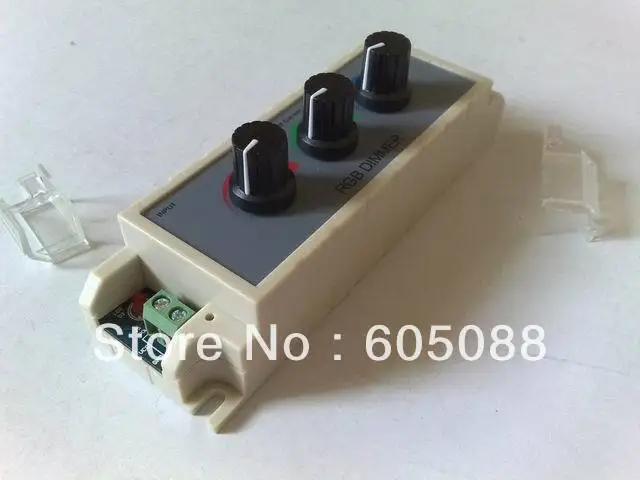 

DC12v 108w rgb led dimmer switch 3 channels knob tunable controller easy to connect&control for normal rgb luminaire DIY using