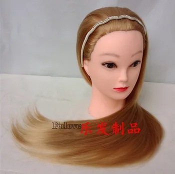 

New Fashion 20% 26" Real Human Hair Practice Hairdressing Training Head Mannequin with Hair Free Clamp