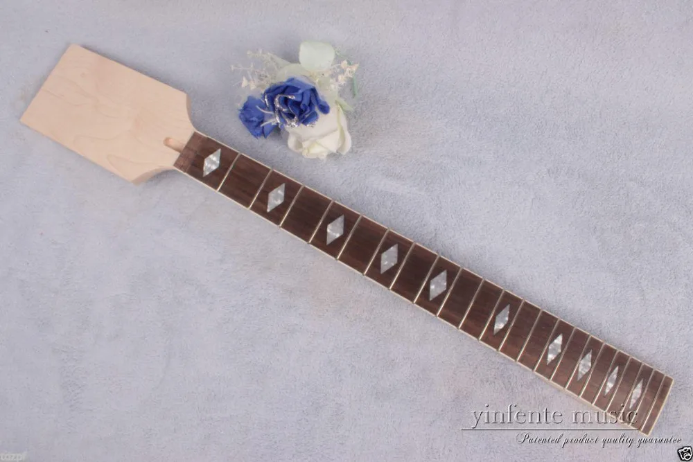 

1 pcs Electric guitar neck 22 fret 25.5'' Maple rose Fretboard Unfinished #872