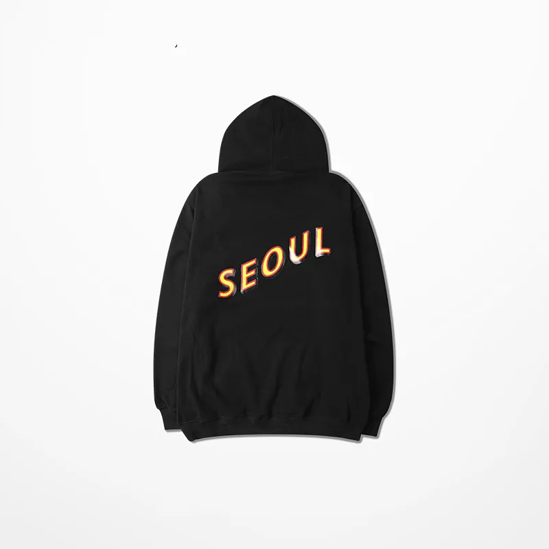 Tide Brand Autumn Winter Warm Mens Hoodies And Sweatshirts 1993 Seoul Print Justin Bieber Purpose Tour Sweatshirt Men Kpop 3XL