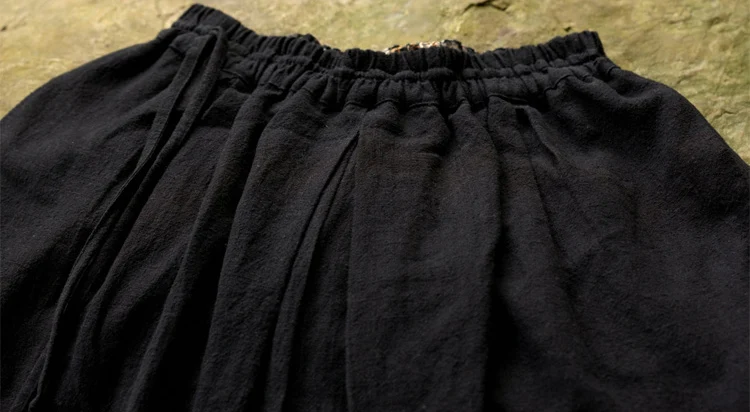 Casual Blue Mujer Retro Black Más wine Algodón Tamaño Red Pantalones Cintura Ocasionales Largo navy Mujeres Femeninos Elástico Mobtrs FBxAqZpfpn