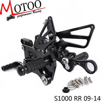 

Free shipping Full CNC Aluminum Motorcycle Adjustable Rearset Rear Sets Foot Pegs For BMW S1000RR 2009-2014