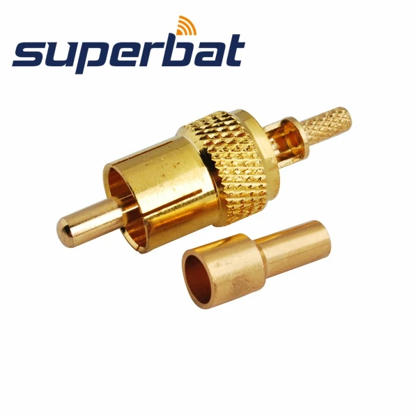 Superbat RCA разъем фонографа Мужской обжимной для RG174 RG316 LMR100 кабель прямой позолоченный Разъем RF