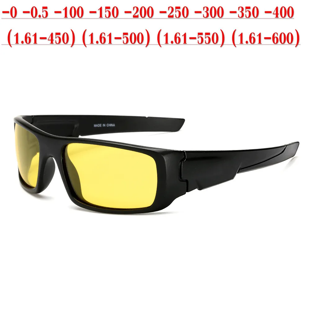 Ретро диоптрий готовой близорукости поляризационные солнцезащитные очки для мужчин и женщин очки для близоруких Модные мужские очки ночного видения вождения NX
